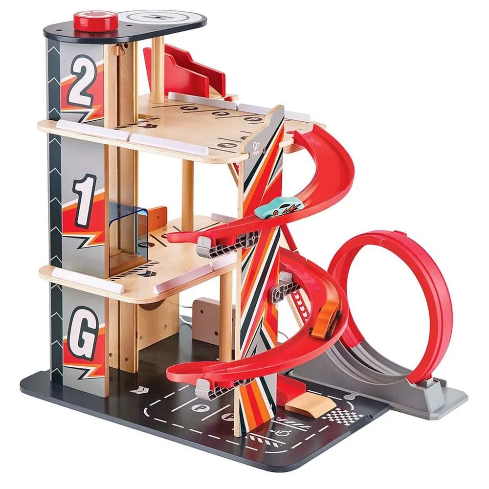 Hape Gearhead Stunt Garage - Parking Garage