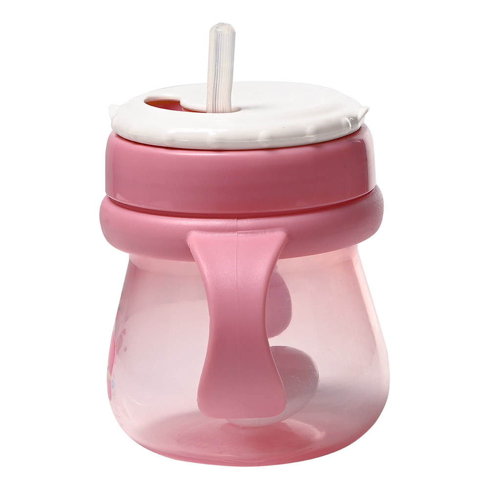 Kiko - Cup With Straw Lid - Pink - 250 ml