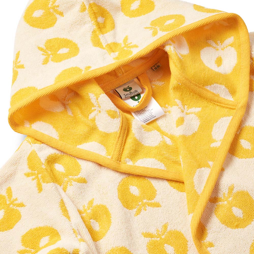 Smafolk - Apples Print Bathrobe - Yellow