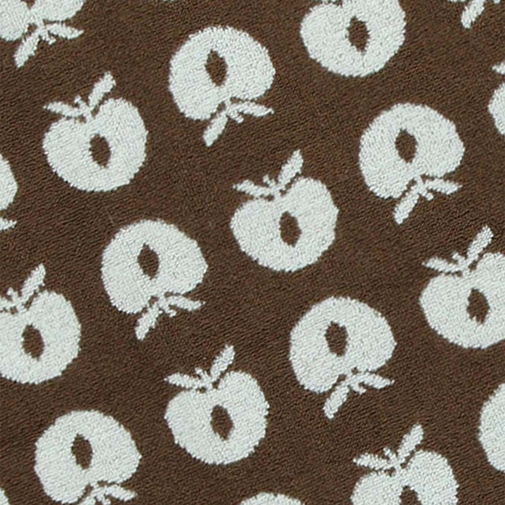 Smafolk - Apples Print Baby Towel - Brown