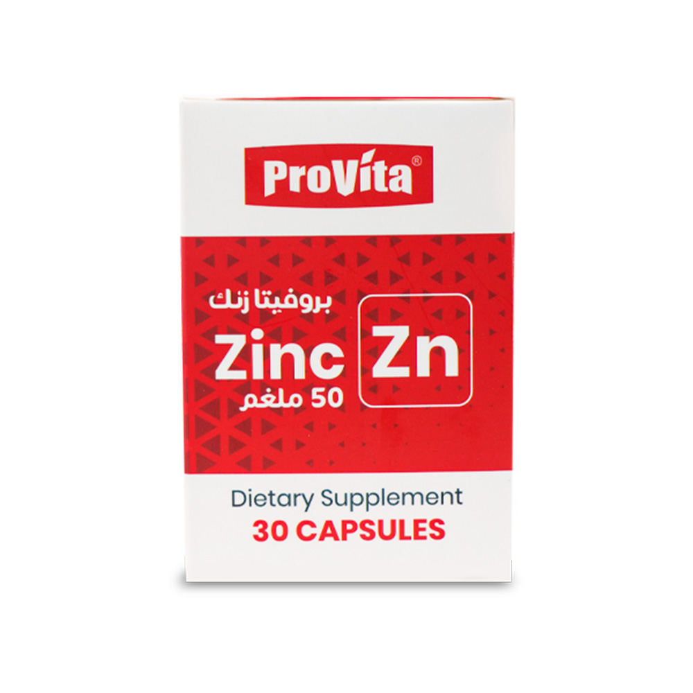 ProVita - Zinc Dietary Supplement 50 mg Capsules - 30 Pcs