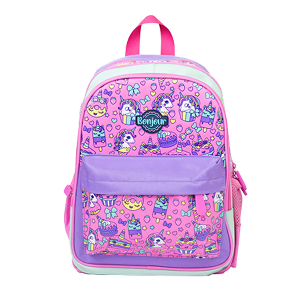 Bonjour - Mini Backpack - Pink Unicorn - 14-Inch/36cm
