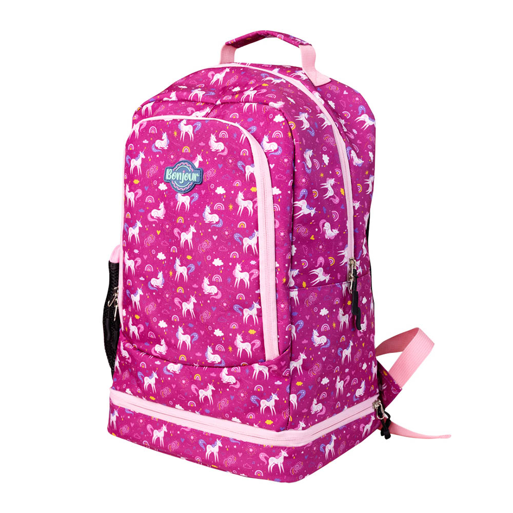 Bonjour - 2-in-1 Max Backpack And Lunch Bag - Unicorn - 16.5-Inch/42cm