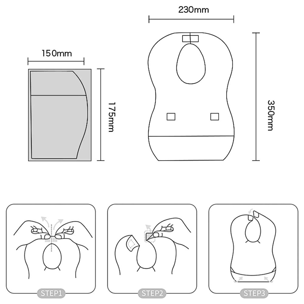 Star Babies - Disposable Bibs - Pack Of 50 - Fruits Printed