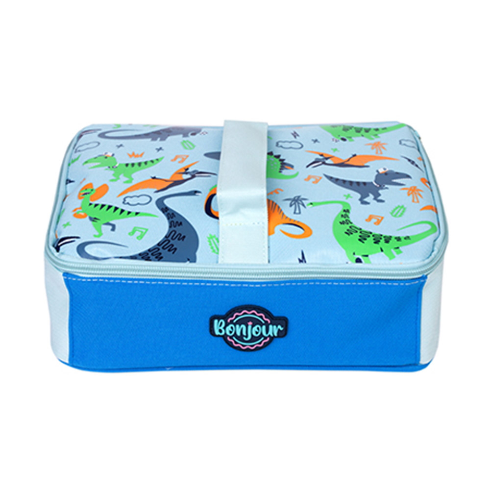 بونجور- شنطة غداء ماكس- ديناصور- اخضر