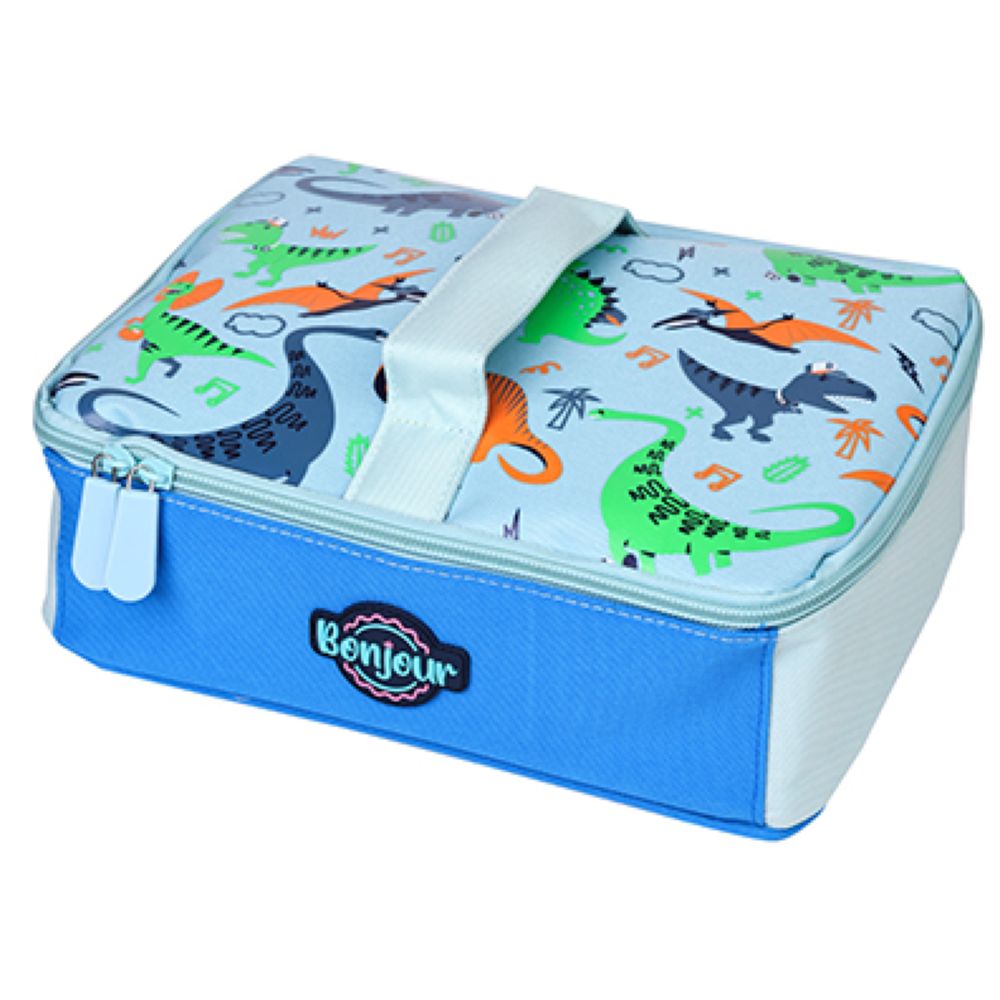 بونجور- شنطة غداء ماكس- ديناصور- اخضر