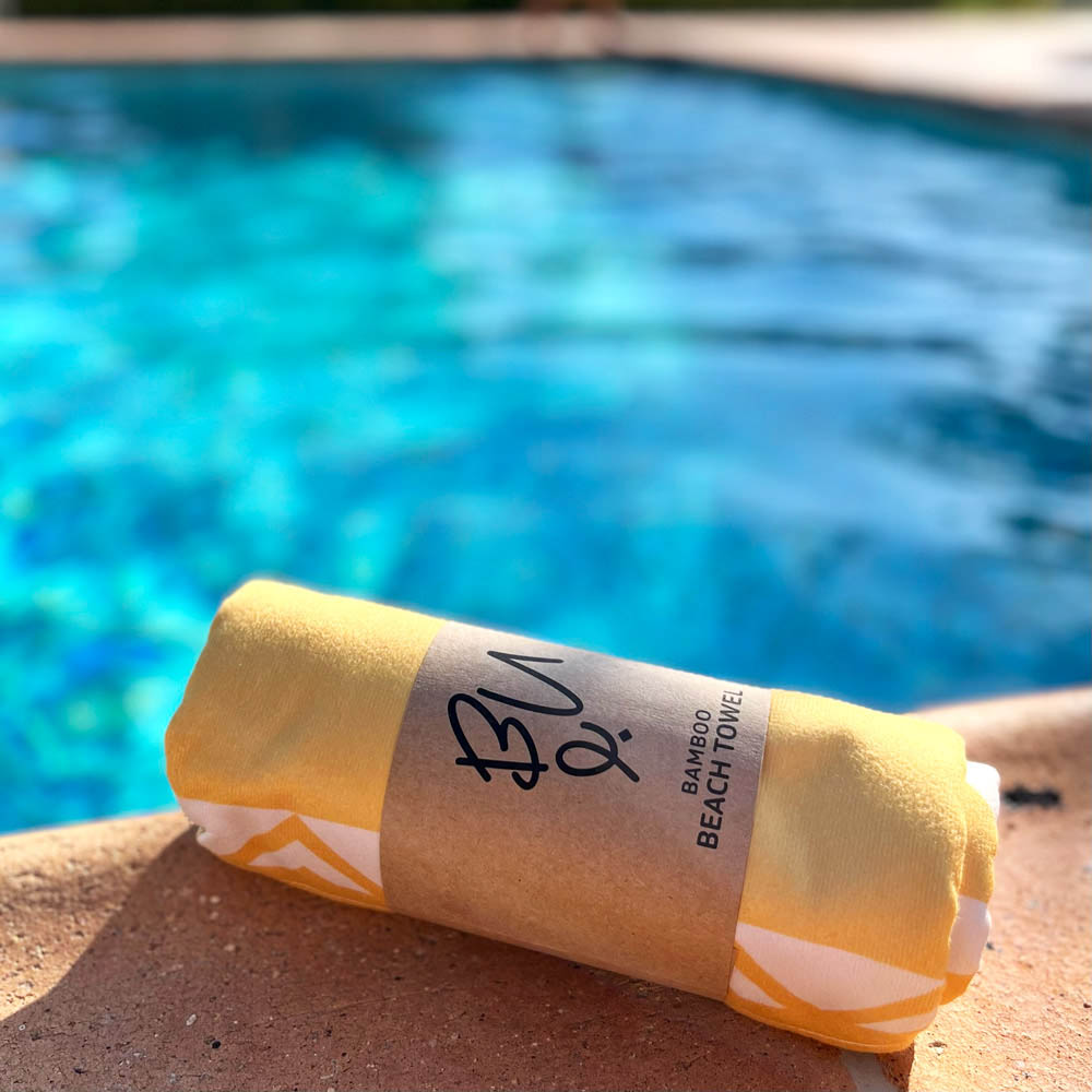 بو تاول - منشفة شاطئ السدو - أصفر - كبيرة