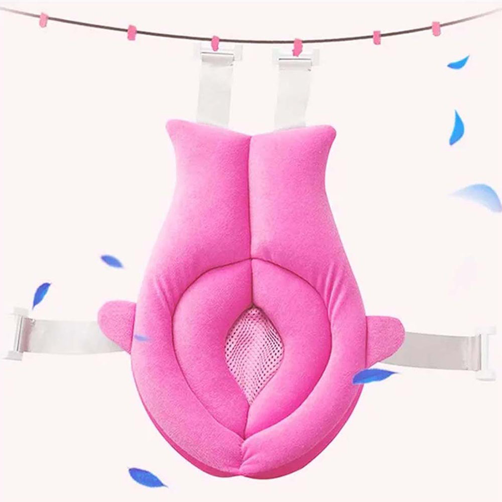 ستار بيبيز - مهد المواليد مع حوض استحمام قابل للطي وكرسي استحمام للمغسلة - رمادي/زهري/أزرق