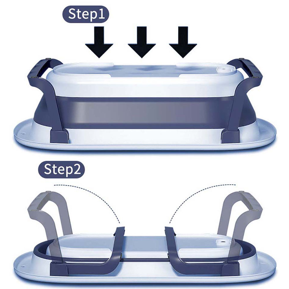 ستار بيبيز - مهد المواليد مع حوض استحمام قابل للطي وكرسي استحمام للمغسلة - رمادي/زهري/أزرق