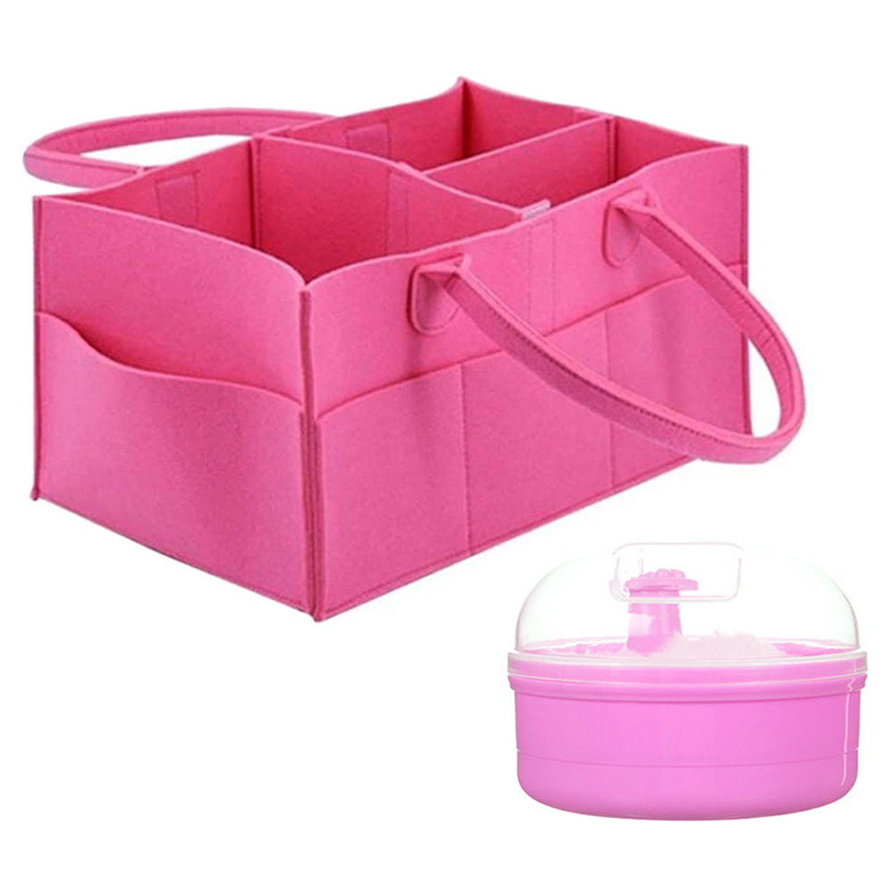 Star Babies - Caddy Diaper Bag with Powder Puff - Pink