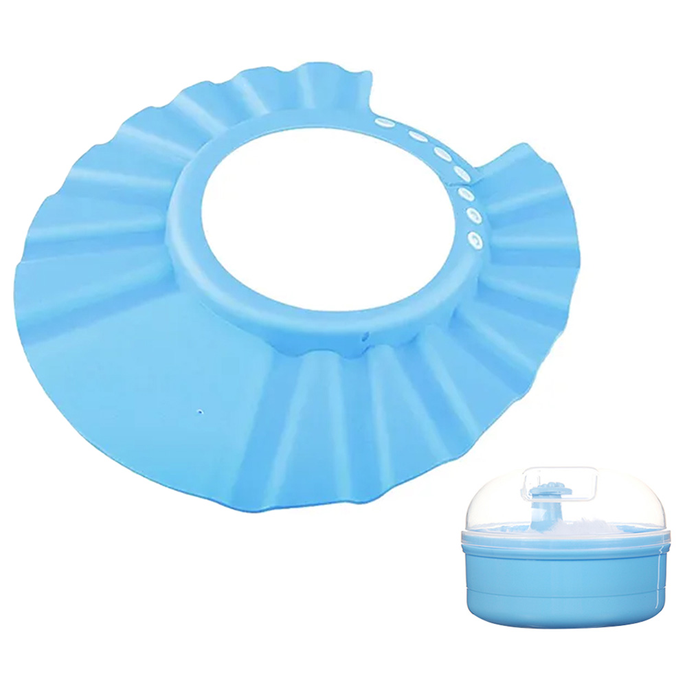 ستار بيبيز - قبعة استحمام واسفنجة البودرة - أزرق - عدد 2