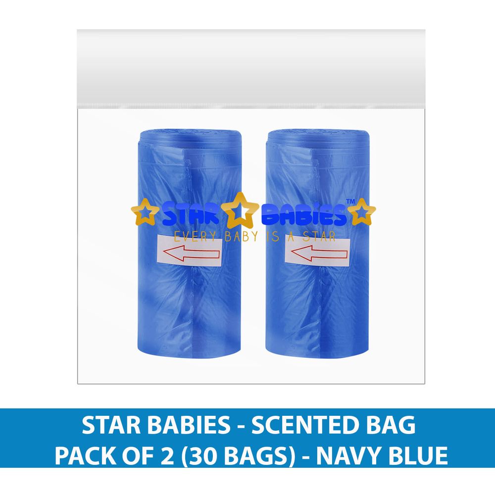 Star Babies - Scented Nappy Bag - 30pcs - Navy Blue