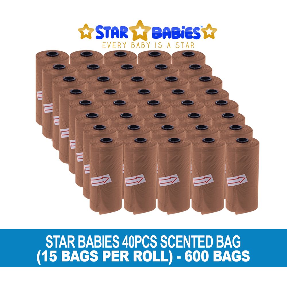 Star Babies - Scented Nappy Bag - 600pcs - Brown
