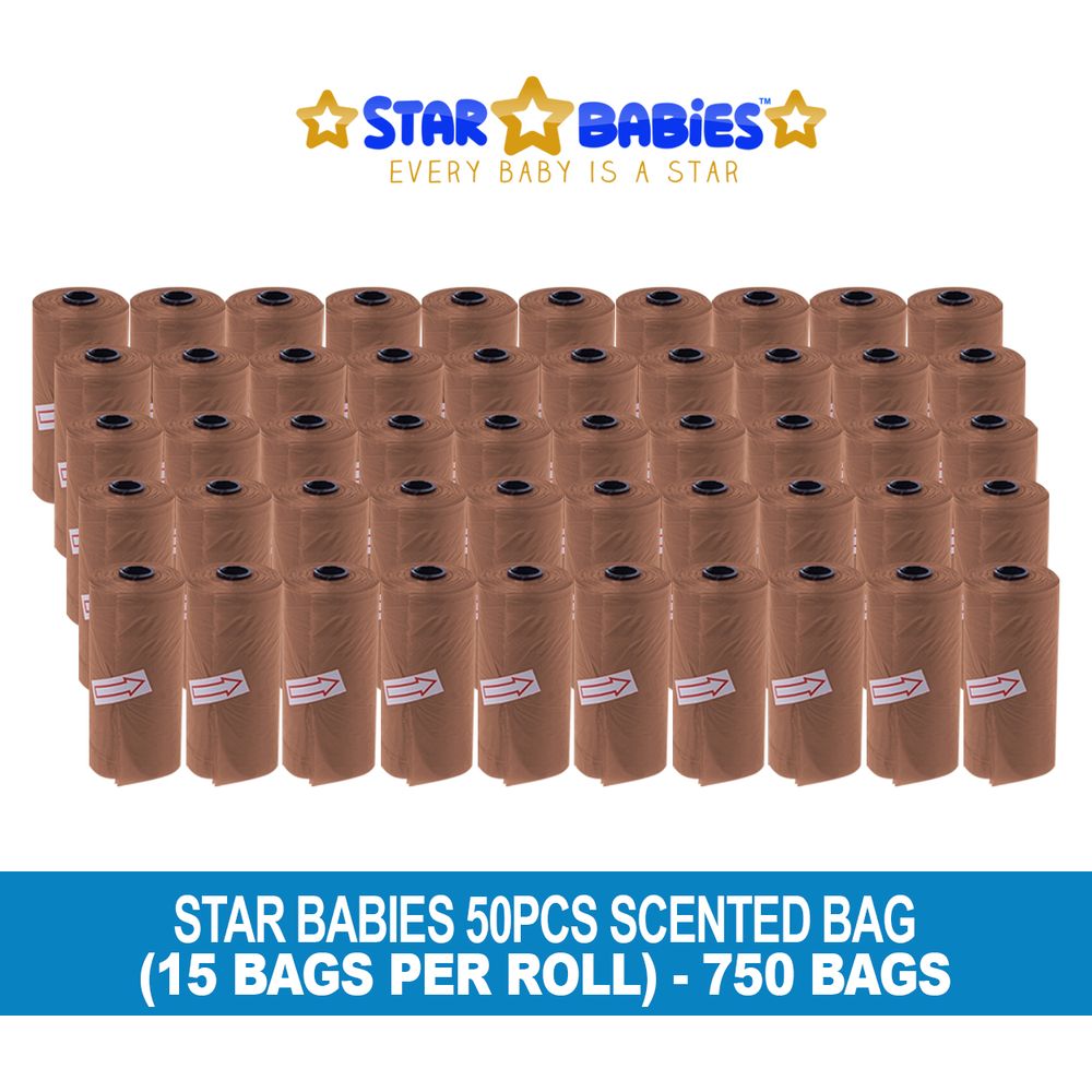 Star Babies - Scented Nappy Bag - 750pcs - Brown