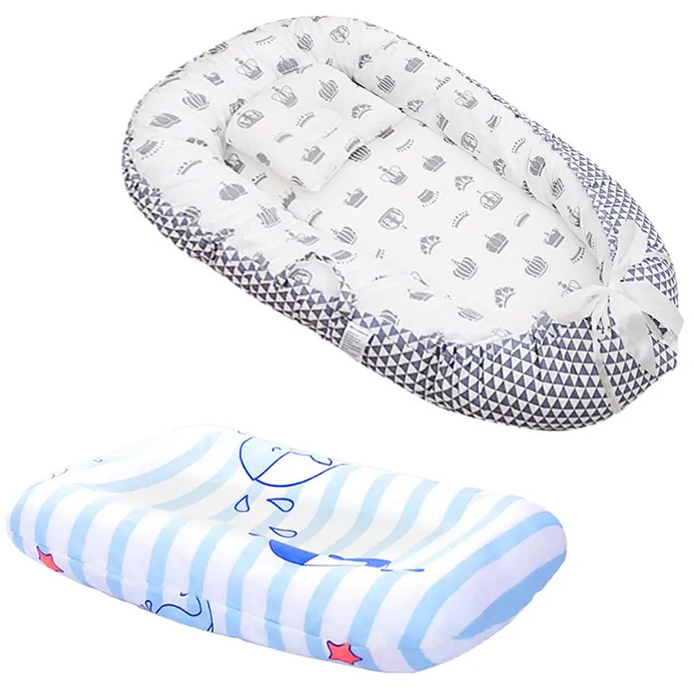 Star Babies - Changing Pad With Baby Sleeping Pod Bed - Printed Blue