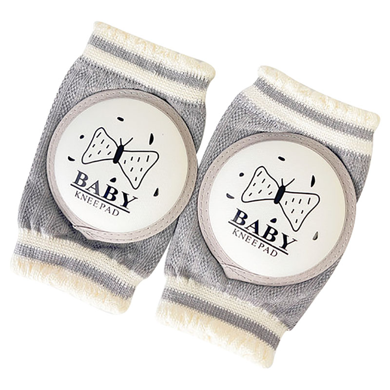 امشي بيبي - وسائد الركبة للأطفال أثناء الزحف - رمادي