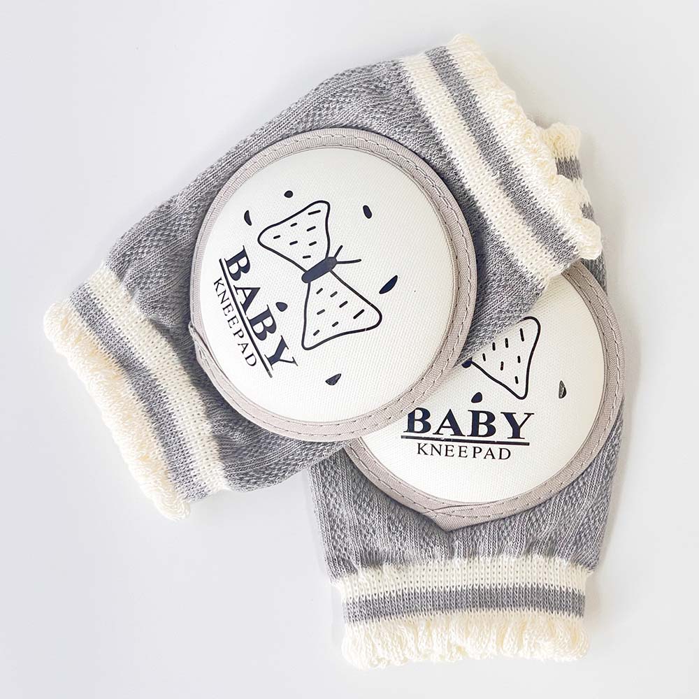 امشي بيبي - وسائد الركبة للأطفال أثناء الزحف - رمادي