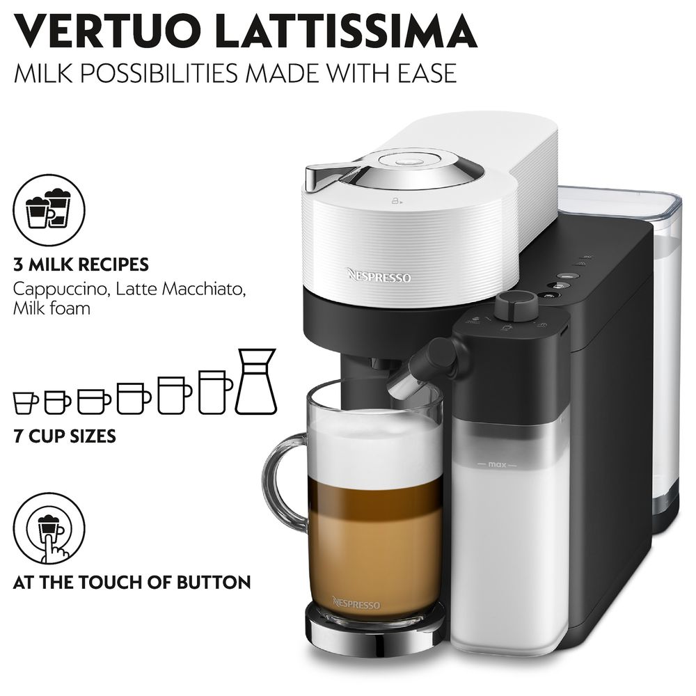 Nespresso - Vertuo Lattissima Coffee Machine - White