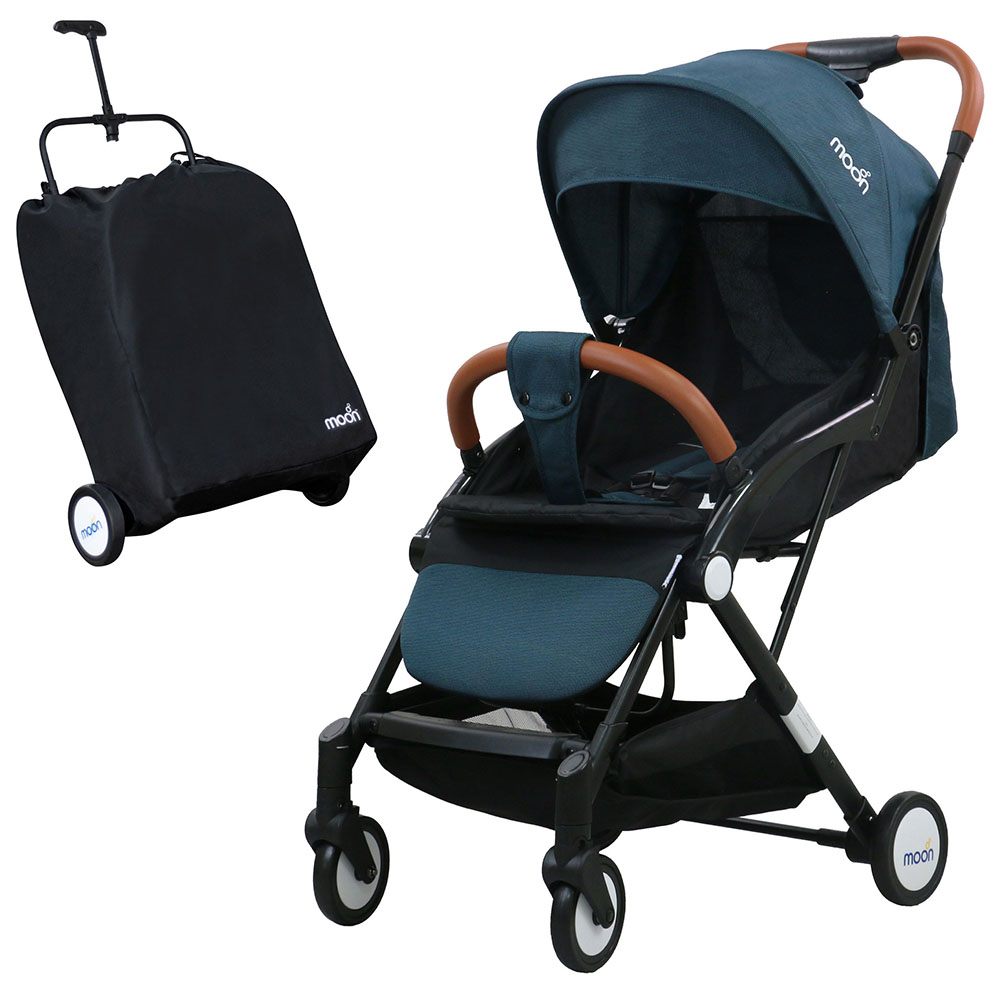 Moon - Ritzi Travel Cabin Stroller (up to 0-18kg)- Black/Blue