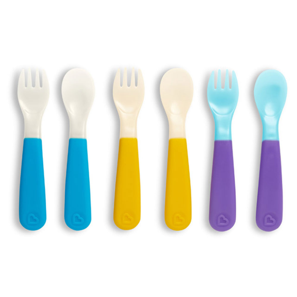 Munchkin Hot/Cold Color Changing Toddler Forks & Spoons - 6pcs