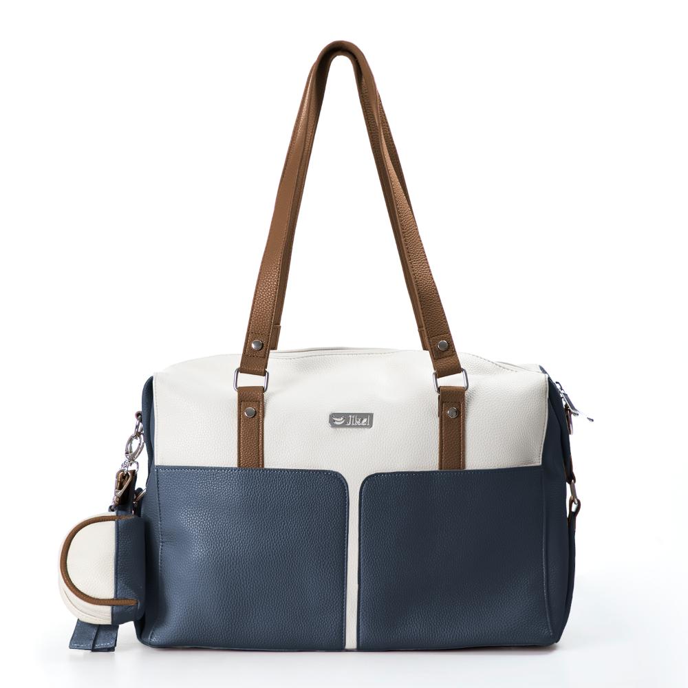 Jikel - Diaper Bag W/ Changing Mat & Bottle Storage - Navy Blue