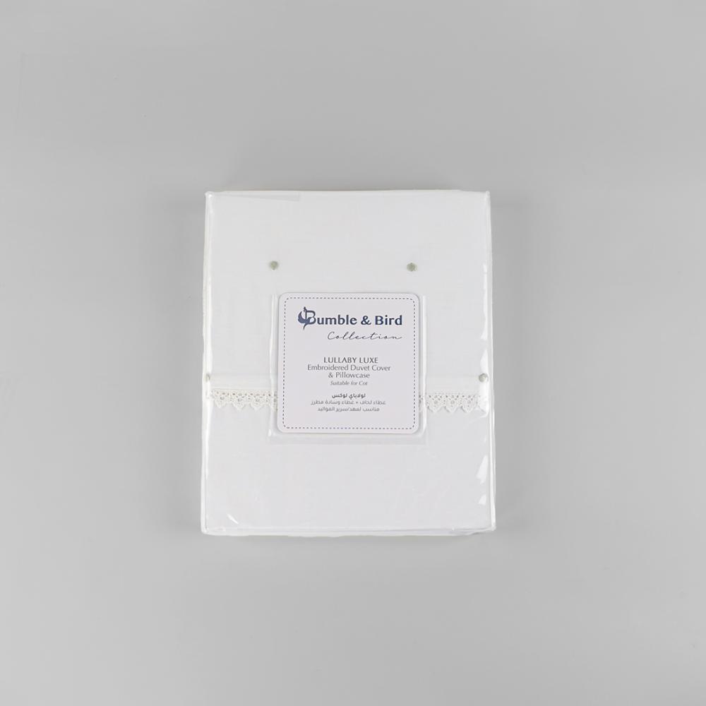 Bumble & Bird - Embroidered Duvet Cover & Pillowcase For Cot - Grey