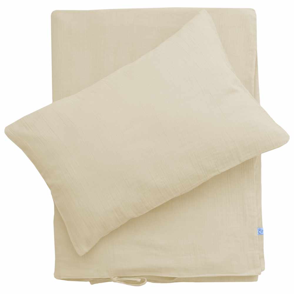 Me - Organic Muslin Duvet & Pillow Cover - Cream - 2 Pcs