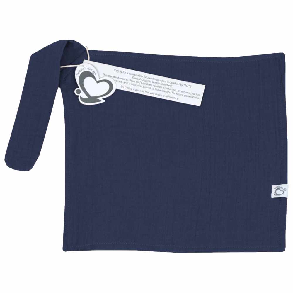 مي - حاملة لهاية عضوية مع دمية قماش - قطن كرنكل شاش - منتصف الليل