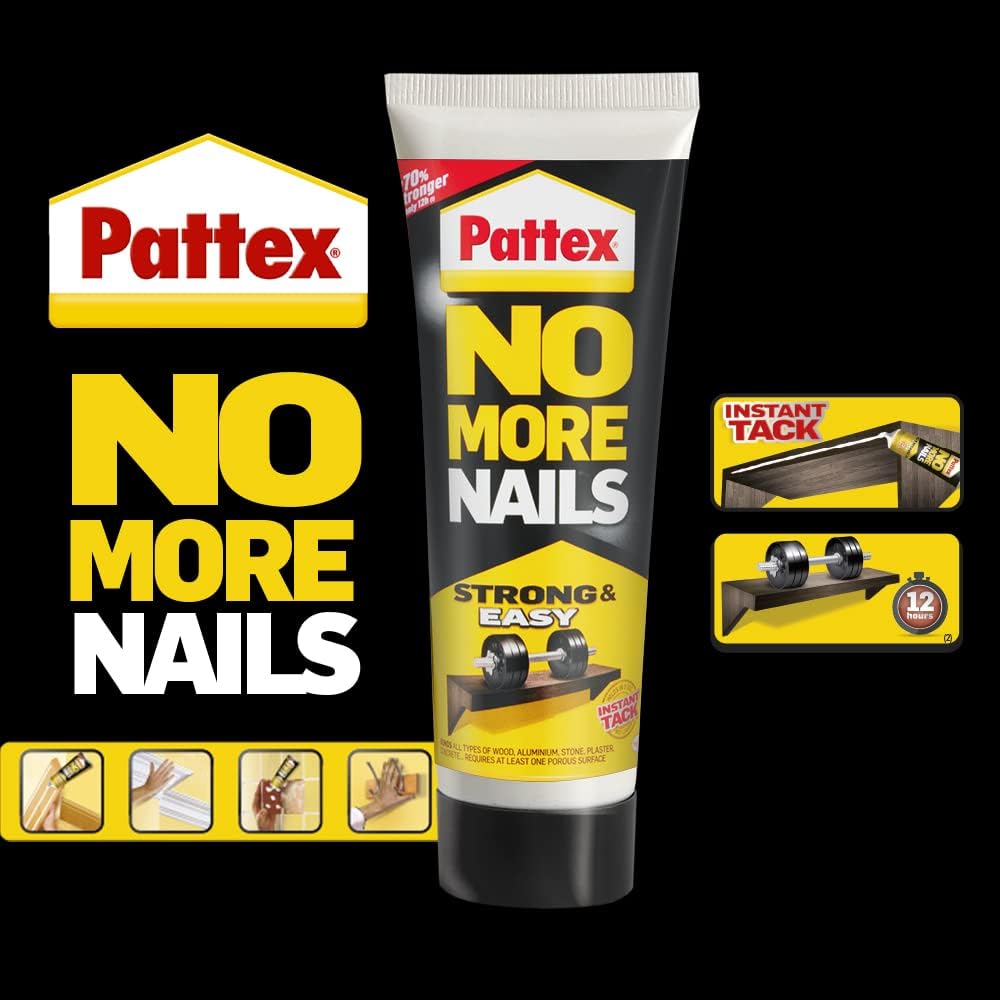 Pattex - No More Nails Strong And Easy Adhesive Tube - 50 g