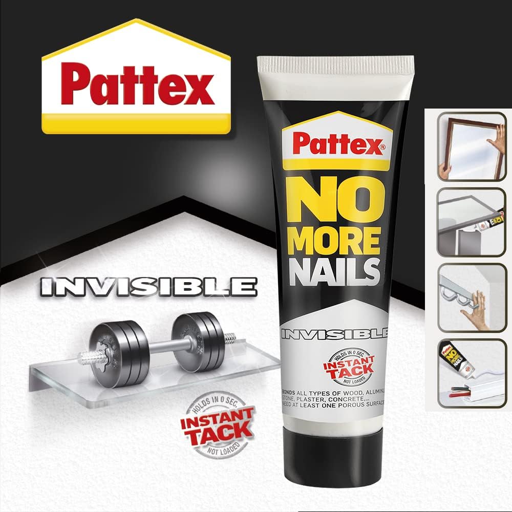 Pattex - No More Nails Invisible Adhesive Tube - 40 g