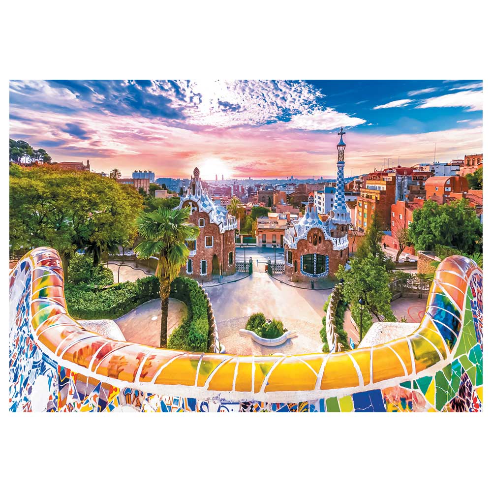 Trefl Puzzle - Sunset Over Barcelona Spain Puzzle - 1000pcs