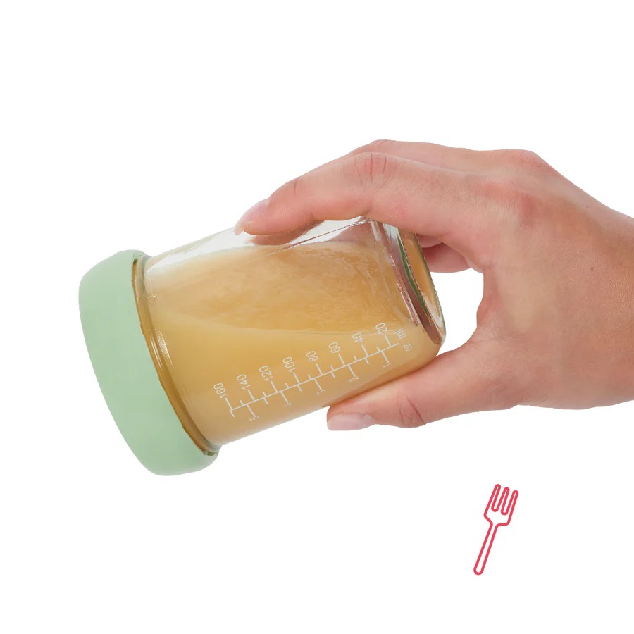 Badabulle Glass Containers - Sage Green - Pack of 2