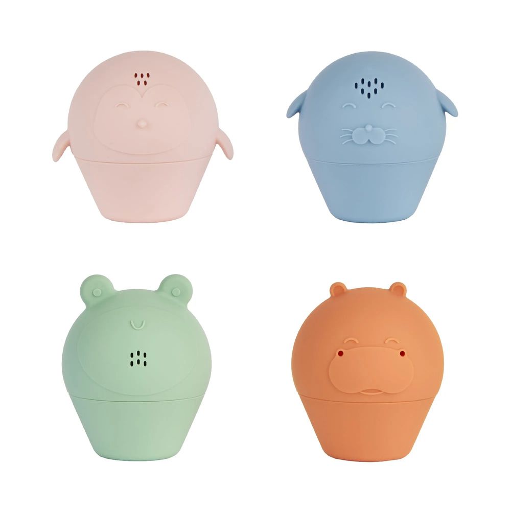 Badabulle - Open Sprinklers Silicone Bath Toys - Pack of 4