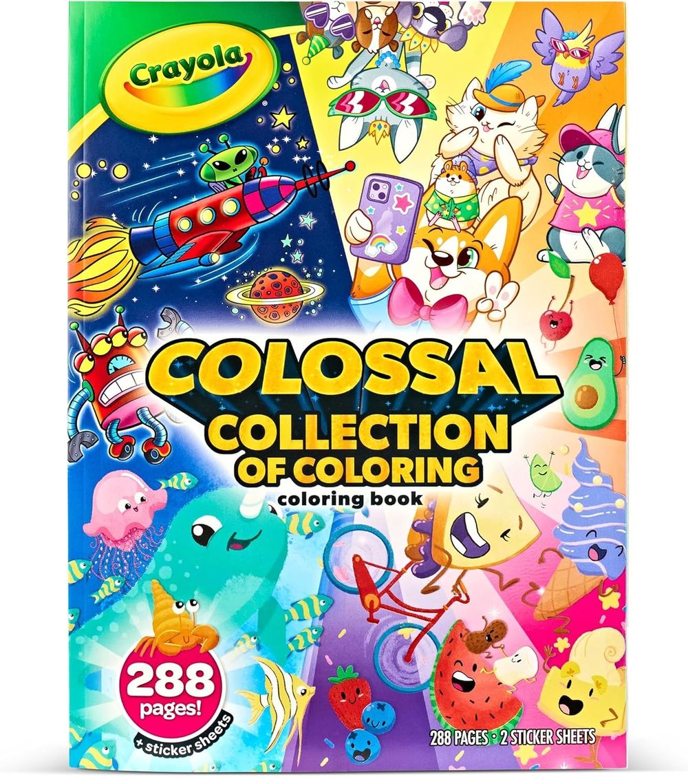 Colossal Collection Of Coloring Book With 2 Sticker Sheets