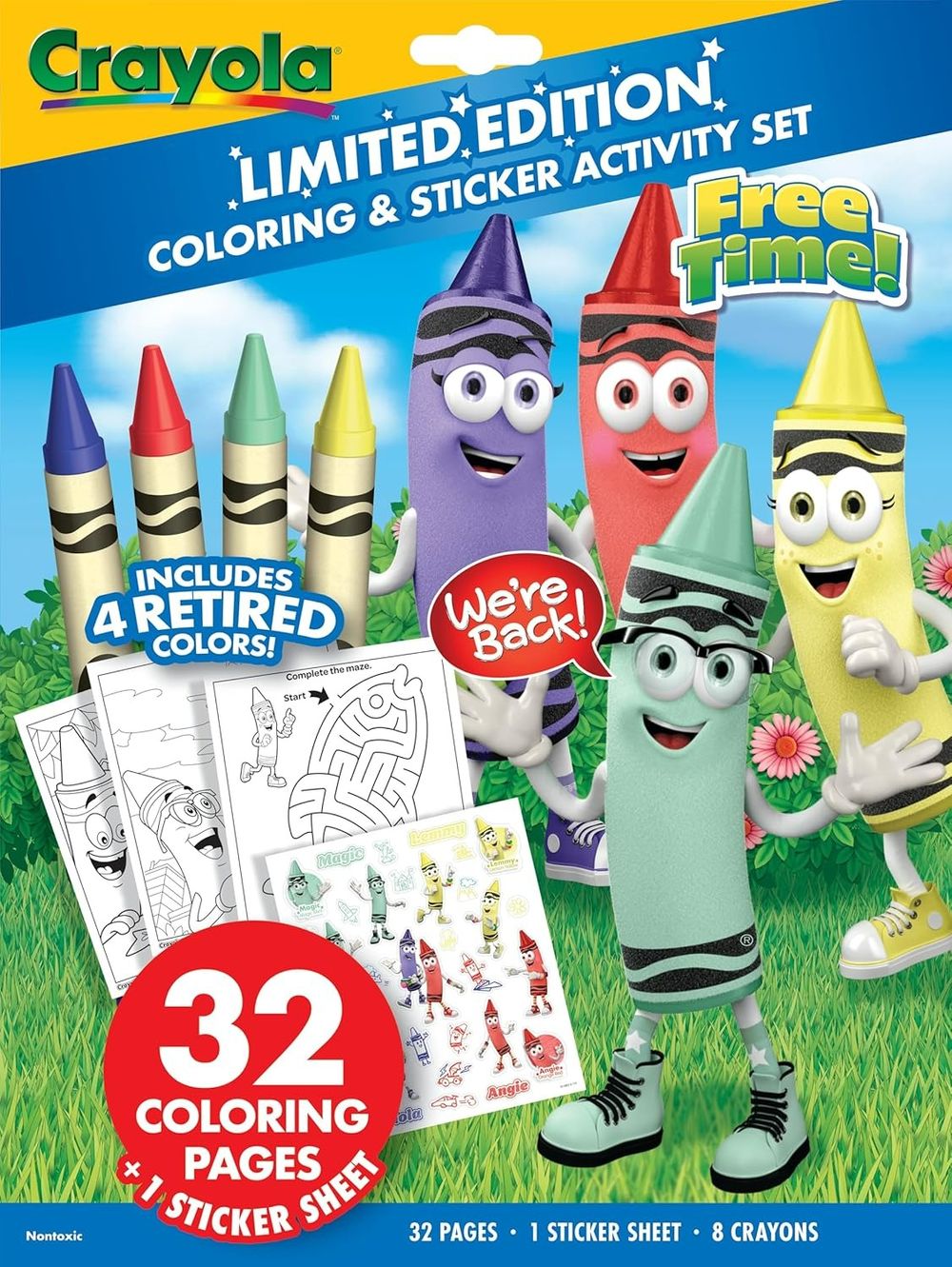 Crayola - Retired Colors Free-Time Coloring & Activity Set