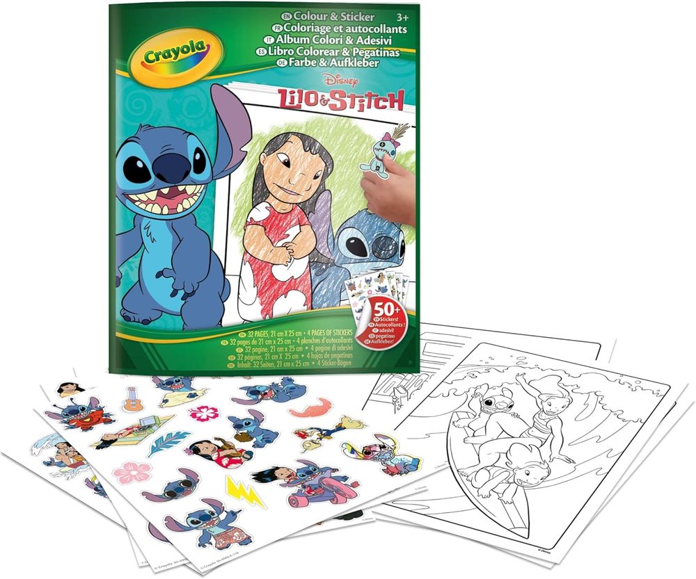 Crayola Lilo & Stitch Sticker Colouring Book With Sticker