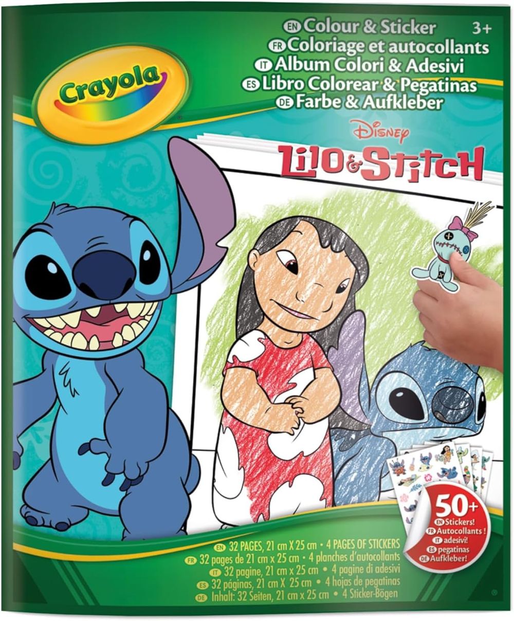 Crayola Lilo & Stitch Sticker Colouring Book With Sticker