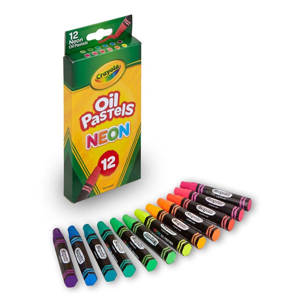Crayola - Oil Pastels Neon Colour Sticks - 12pcs