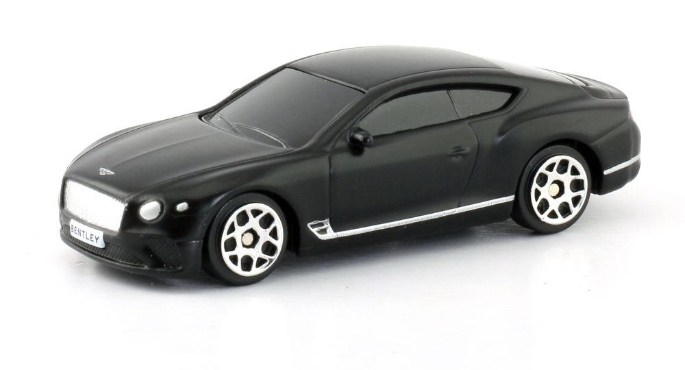 D-Power - Bentley Continental GT 2018 Diecast Mini Car 1:64 - Matte Black - 1pc