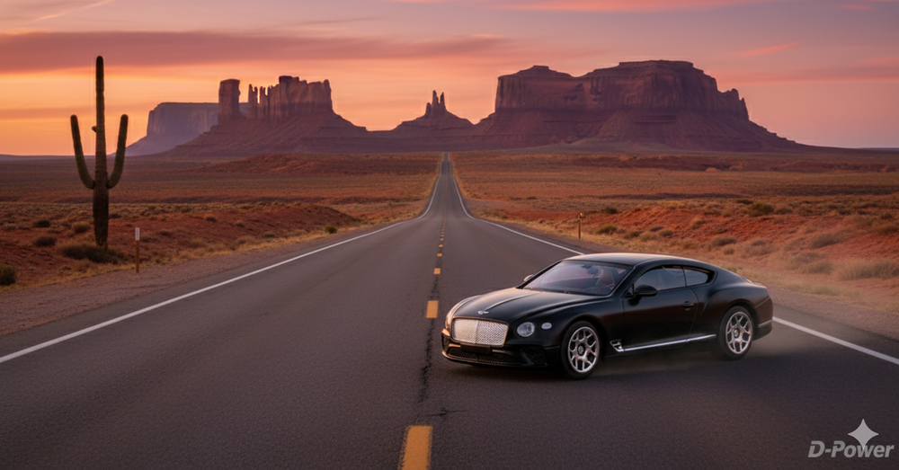 D-Power - Bentley Continental GT 2018 Diecast Mini Car 1:64 - Matte Black - 1pc