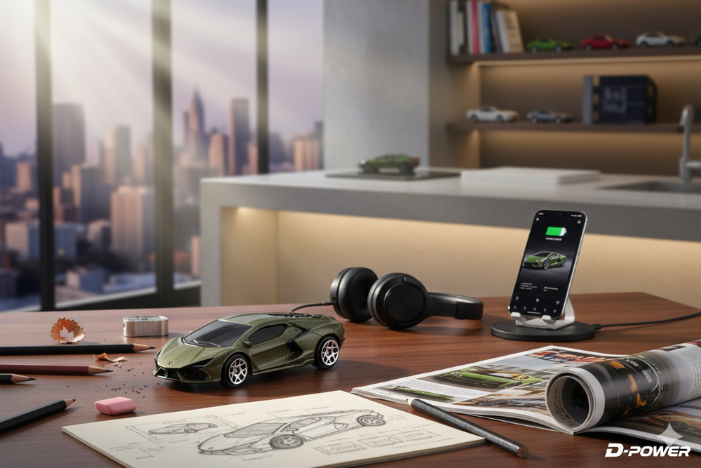 دي باور - سيارة لامبورغيني ريفويلتو 2024 مصبوبة صغيرة بمقياس 1:64 - أخضر مطفي - عدد 1