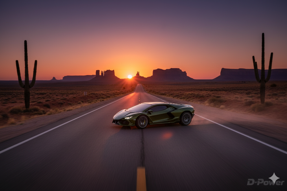 دي باور - سيارة لامبورغيني ريفويلتو 2024 مصبوبة صغيرة بمقياس 1:64 - أخضر مطفي - عدد 1