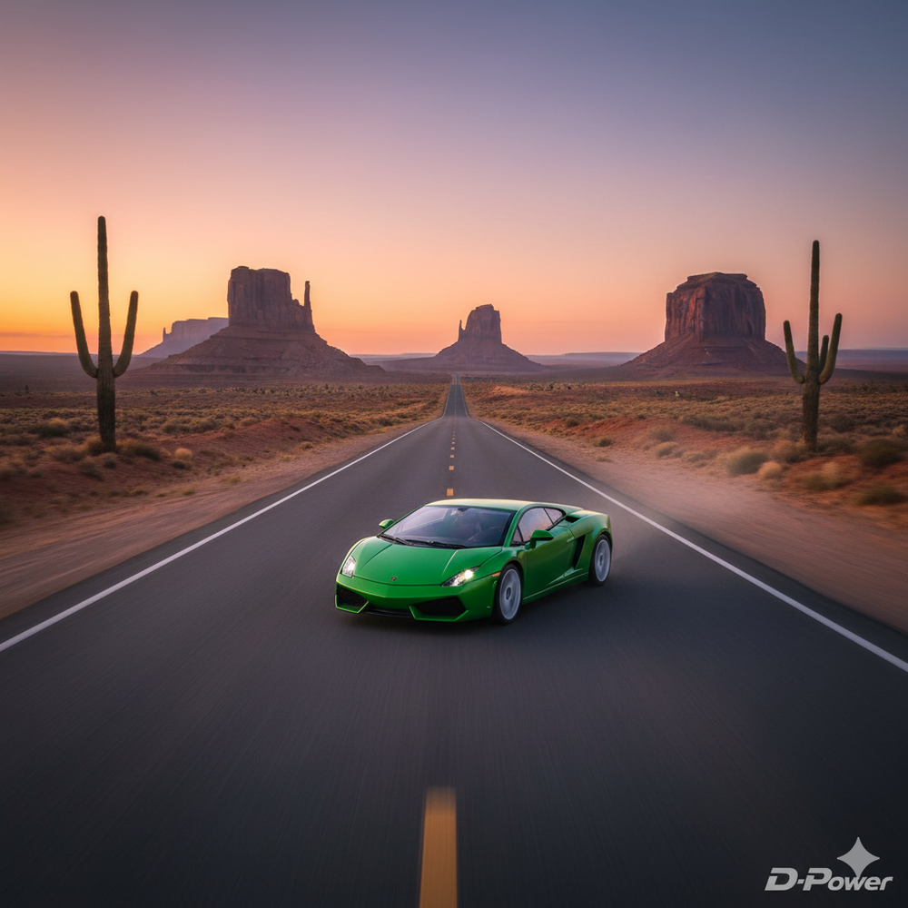 دي باور - سيارة لامبورغيني جالاردو LP570-4 مصبوبة صغيرة بمقياس 1:64 - أخضر مطفي - عدد 1