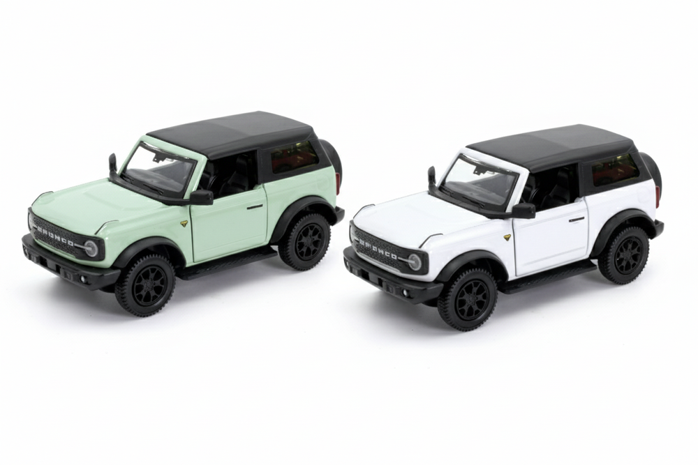 D-Power - Ford Bronco Badlands 2023 Diecast Car 1:36 - Assorted Colors Green/White - 1pc