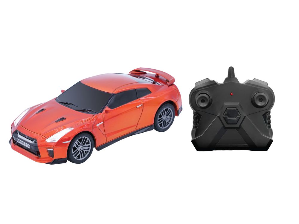 D-Power - 1:32 Scale Gt-r Street Version Remote Control Car - Officially Licensed Rc Car Toy - Orange
