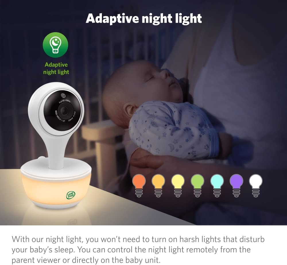 LeapFrog - 5inch Wifi HD Video Baby Monitor, 360-degree Pan Tilt, 8x Zoom