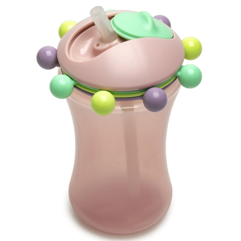 Melii - Abacus Straw Sippy Cup - 2pcs - Green & Pink