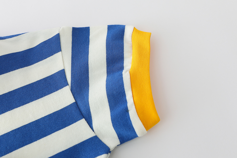 Sugar Rush - 2pc-Set - Striped T-Shirt And Shorts - Blue