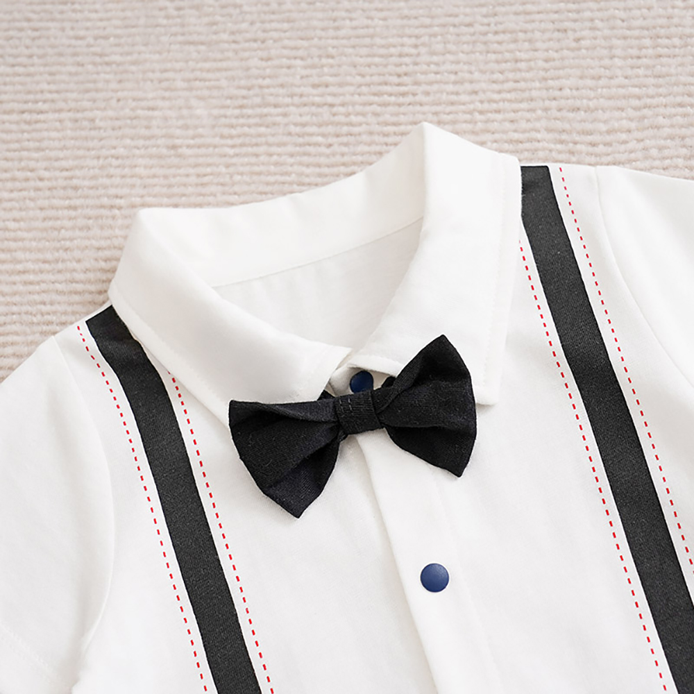 شوغر راش - أفرول مطبوع للرضع - أبيض وأزرق