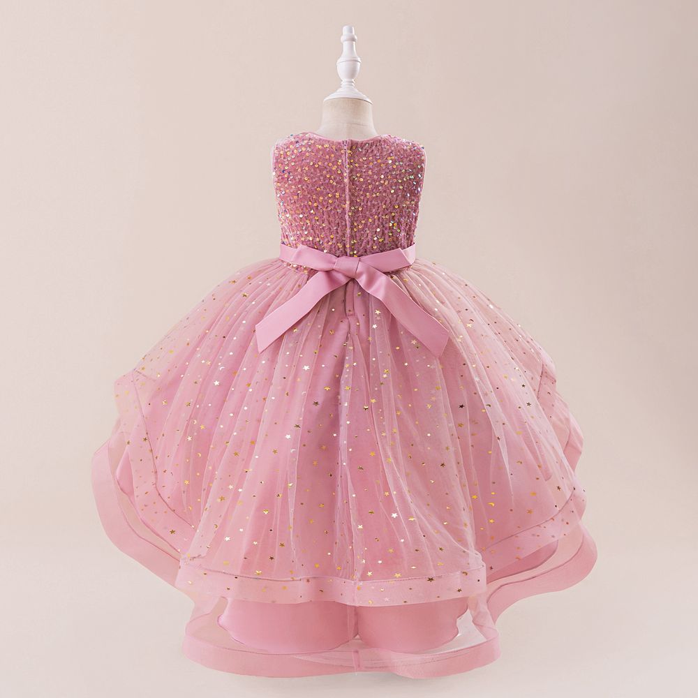 Sugar Rush - Sleeveless Embellished Party Dress - Pink